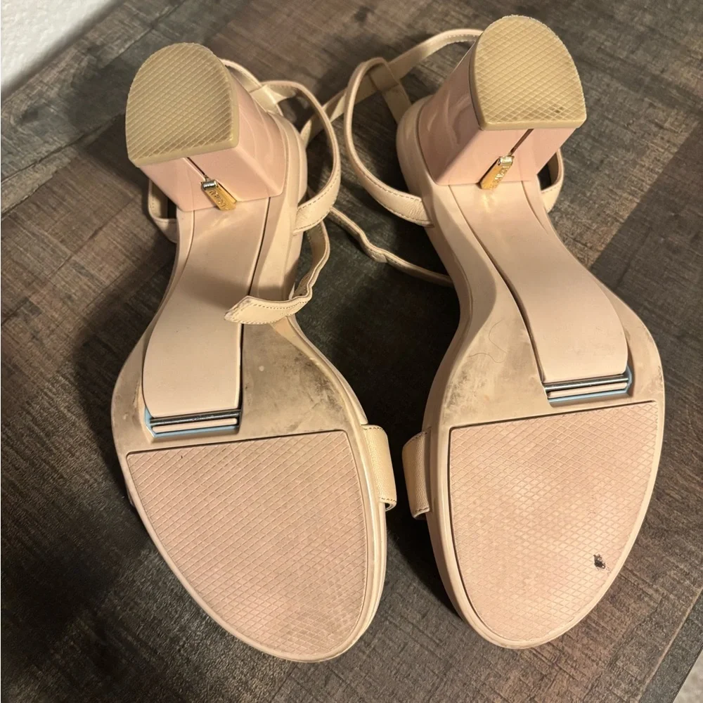 Nude Convertible Heels - Pashion Brenna, Sand Leather with 3 inch Block Heel Kit - Picture 3 of 8